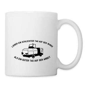 Windenfahrer Tag Segelflieger Geschenk - Tasse - Weiß - Rechts