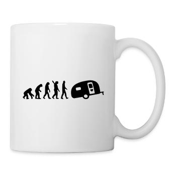 Evolution du camping - Mug blanc - blanc - Droite