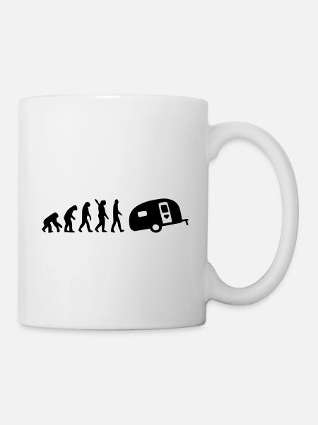 Camping Evolution - Tasse - Weiß