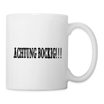 Achtung Bockig!!! Vektor - Tasse - Weiß - Rechts