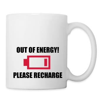 Out of Energy Lustiges geschenk energie lustig - Tasse - Weiß - Rechts