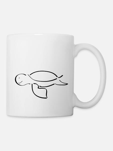 Tortue - Mug blanc - blanc