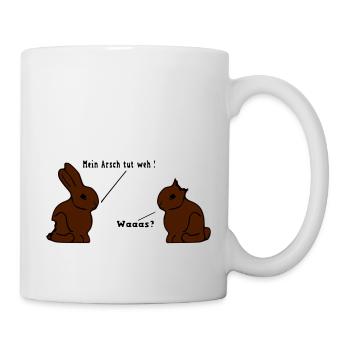 schokohasen - Tasse - Weiß - Rechts