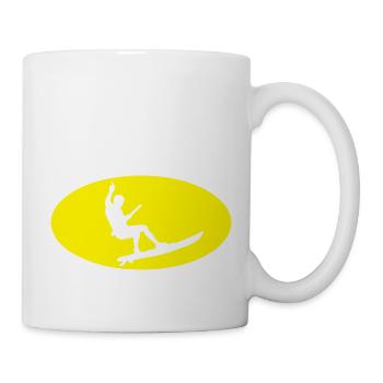 Kitesurf-Logo Fledermaus - Tasse - Weiß - Rechts