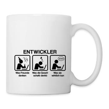 Entwickler - What my friends think I do - Tasse - Weiß - Rechts