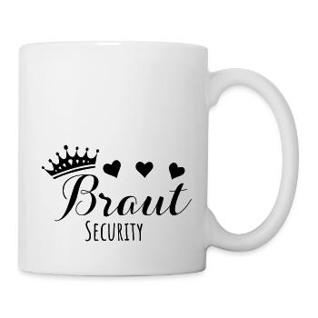 braut security Krone JGA Junggesellinnenabschied - Tasse - Weiß - Rechts