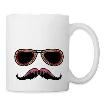 lunette de soleil mexicaine moustache hipster 2804 - Mug blanc - blanc - Droite