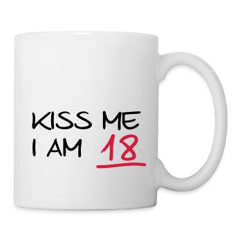 kiss me i am 18 birthday (uk) - Mug - white - Right