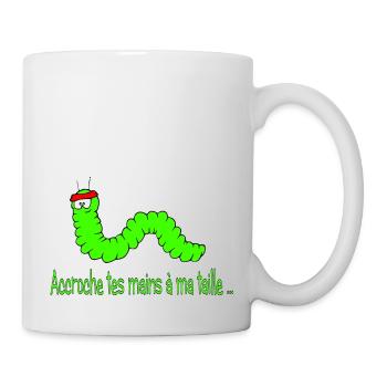 la chenille - Mug blanc - blanc - Droite
