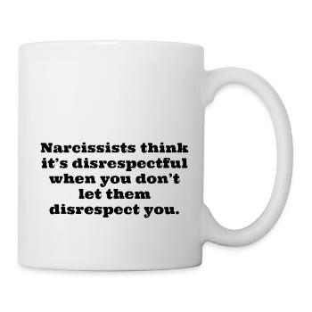 Narcissistic mindset - Mug - white - Right