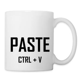 Paste Ctrl V - Vater Sohn Shirt - Tasse - Weiß - Rechts
