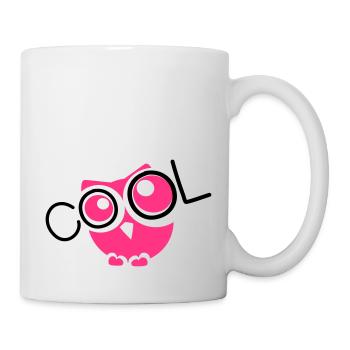 cool owl pink mood mood party - Mug - white - Right