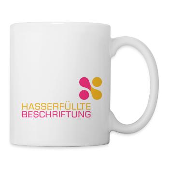 Hasserfüllte Beschriftung Symbol Muster Geschenk - Tasse - Weiß - Rechts