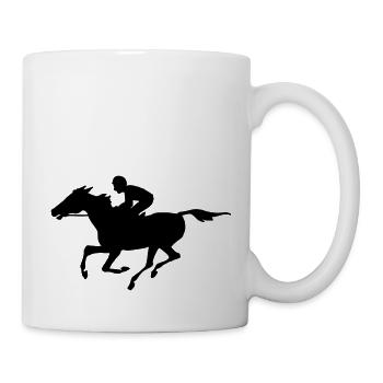 Rennpferd - Tasse - Weiß - Rechts
