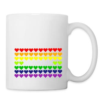 Love is Love rainbow heart banner - Mug - white - Right