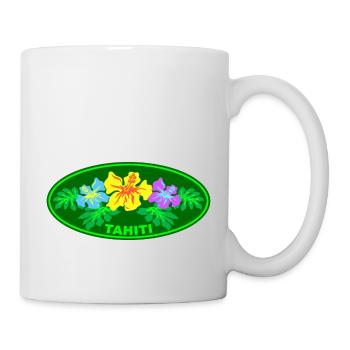 tahiti hibiscus - Mug - white - Right