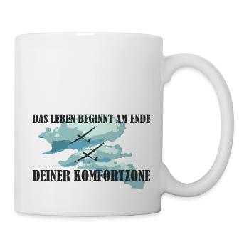 Segelflieger Komfortzone - Tasse - Weiß - Rechts
