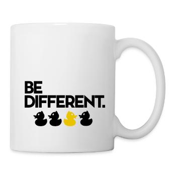 Be Different Gelbe Quietsche Ente - Tasse - Weiß - Rechts