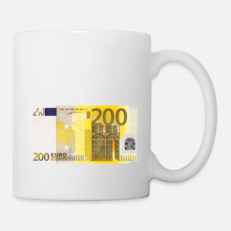 200 Euro billet de banque - Mug blanc - blanc