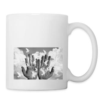 Paix et liberté - Mug blanc - blanc - Droite