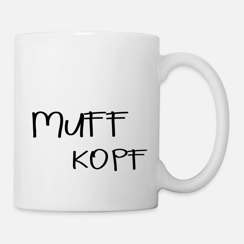 Muff Kopf - Tasse - Weiß