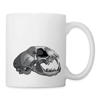 crâne de chat - Mug blanc - blanc - Droite