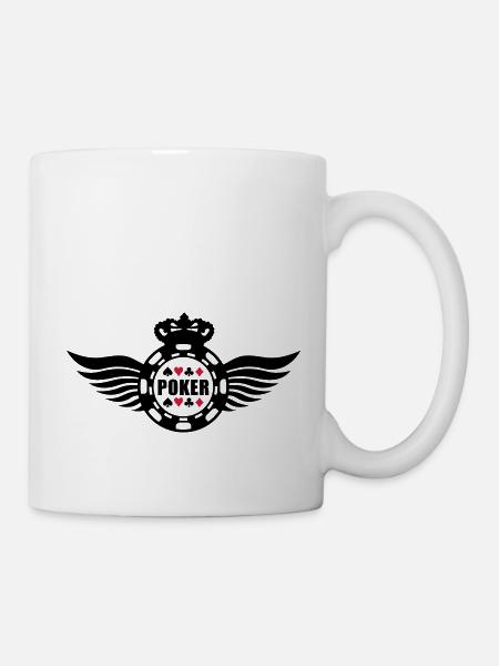 poker_king_wings_f2 - Mug blanc - blanc