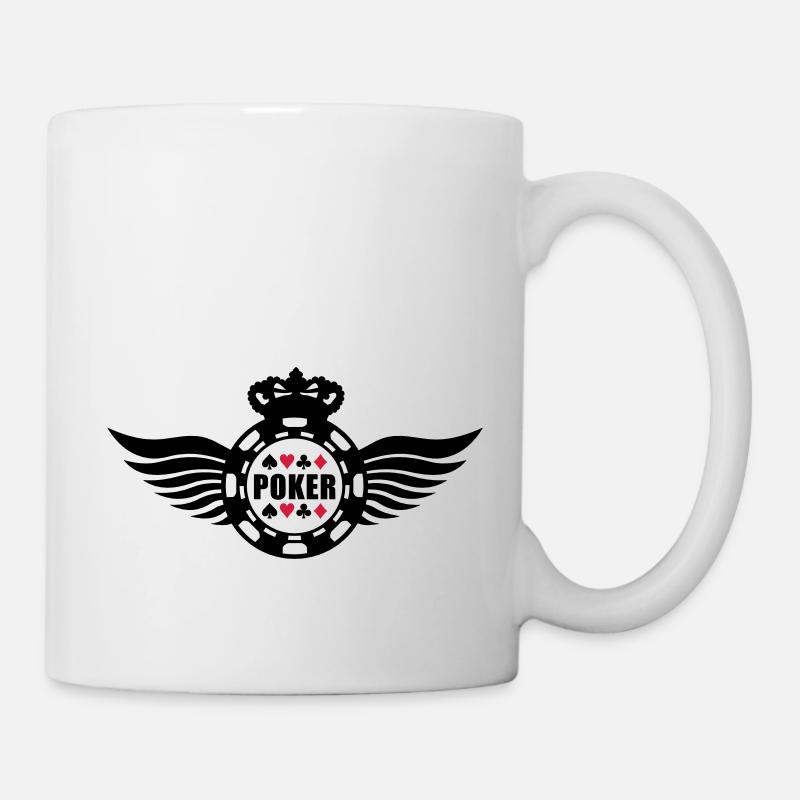poker_king_wings_f2 - Mug blanc - blanc
