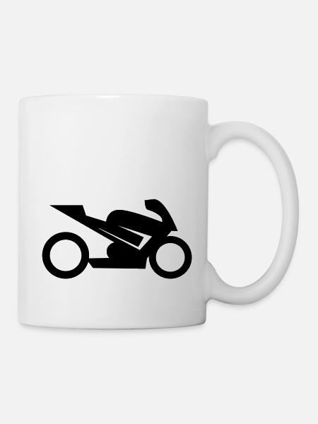 Motorrad - Tasse - Weiß