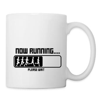 Maintenant en cours d'exécution - Jogging Running Sport - Mug blanc - blanc - Droite