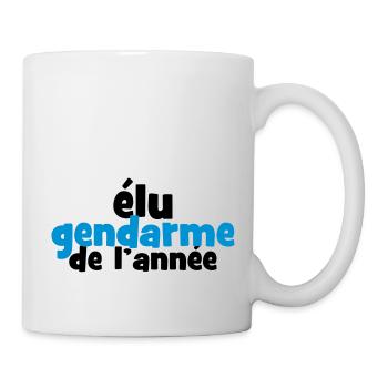 Elu Gendarme de l'année ! - Mug blanc - blanc - Droite
