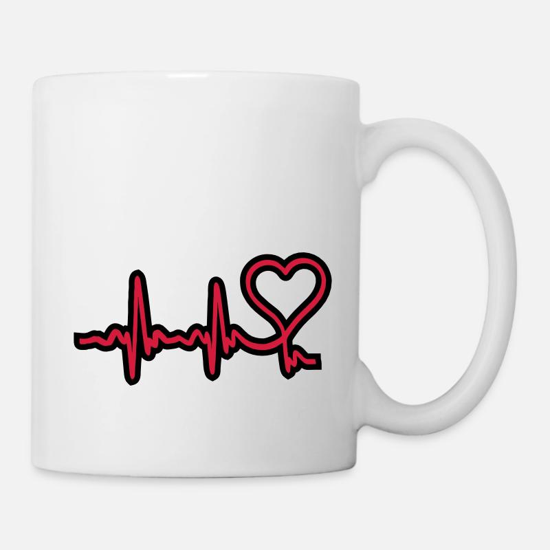 herz frequenz - Tasse - Weiß