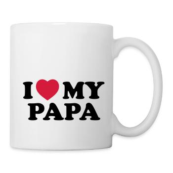 I love my papa - Mug blanc - blanc - Droite