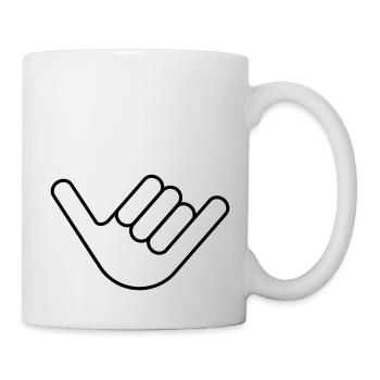 Shaka - Hang Loose - Surfergruß - Tasse - Weiß - Rechts