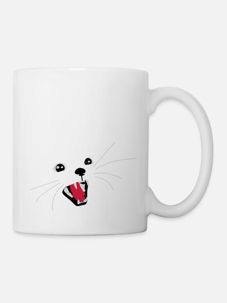 Böse Katze - Tasse - Weiß