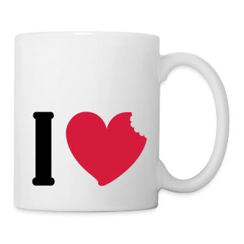 I love eating - Tasse - Weiß - Rechts