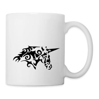 Tribal Unicorn Einhorn einhorn 1911 - Tasse - Weiß - Rechts