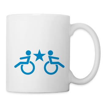 Fauteuils roulants conception fraîche étoiles - Mug blanc - blanc - Droite