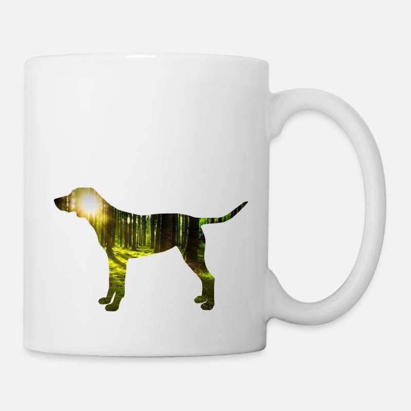 Hund im Wald - Tasse - Weiß