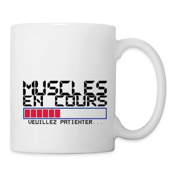 muscles en cours citation - Mug blanc - blanc - Droite