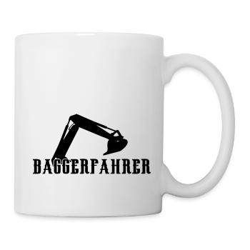 Bagger - Tasse - Weiß - Rechts