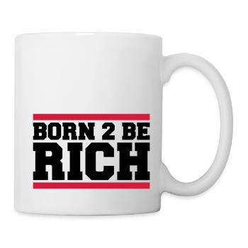 born_2_be_rich_qu2 - Mug blanc - blanc - Droite