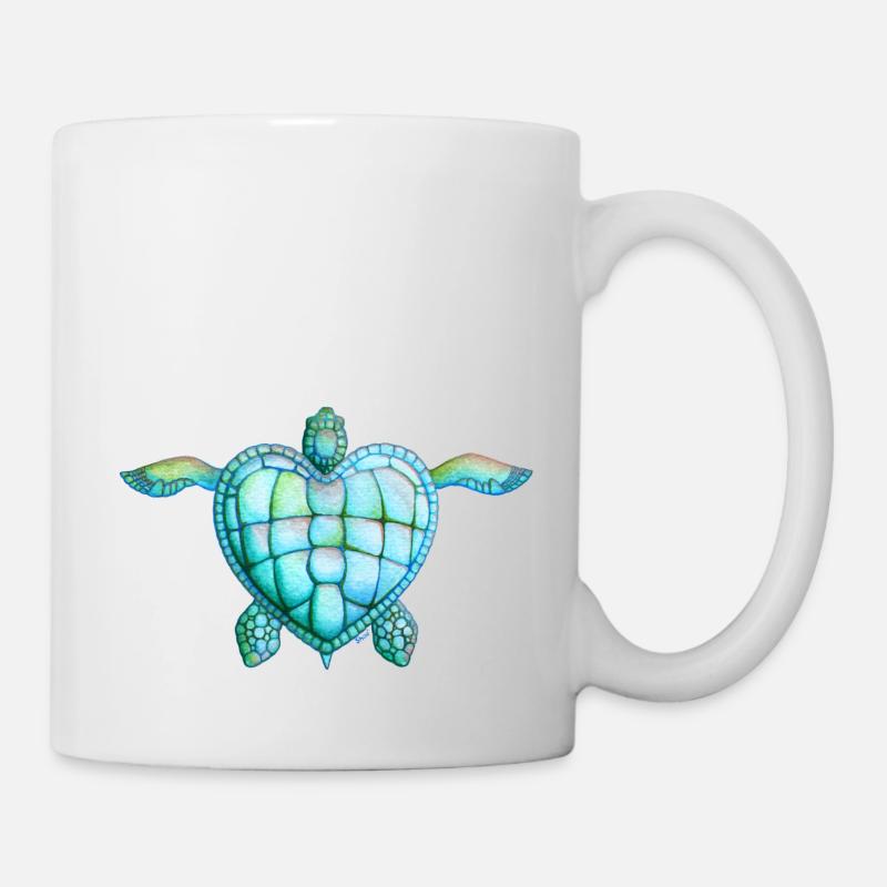 Mon âme est une tortue : un coeur-caparace - Mug blanc - blanc