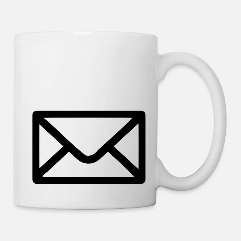 Brief Umschlag - Tasse - Weiß