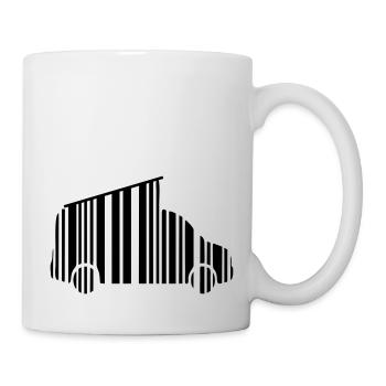 camper van dachzelt strichcode - Tasse - Weiß - Rechts