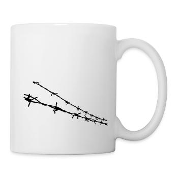 Stacheldraht - Tasse - Weiß - Rechts