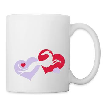 Lévrier Valentin - Mug blanc - blanc - Droite