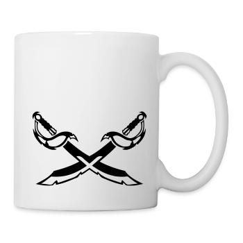 epee saber crosses 202 - Mug - white - Right
