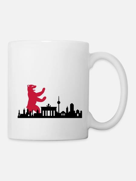Skyline - Berlin Bär - Tasse - Weiß