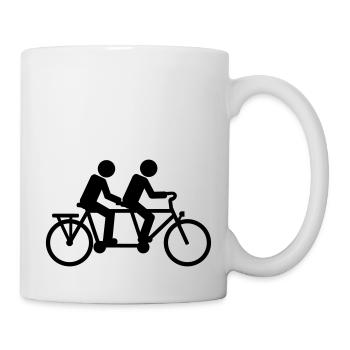 Tandem Bicycle bike - Mug - white - Right